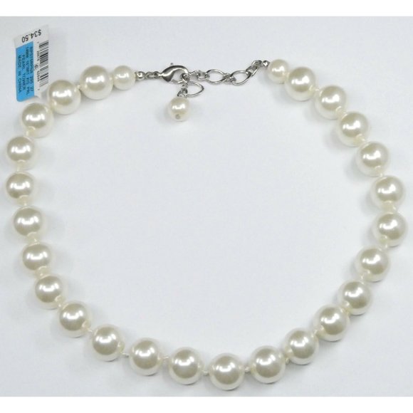 Elegant Charter Club Imitation 14mm Pearl Collar Necklace – Save 57% Today! - Picture 2 of 4